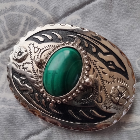 Malachite bell buckle - Picture 6 of 6